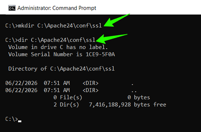 Create the SSL Certificate Directory