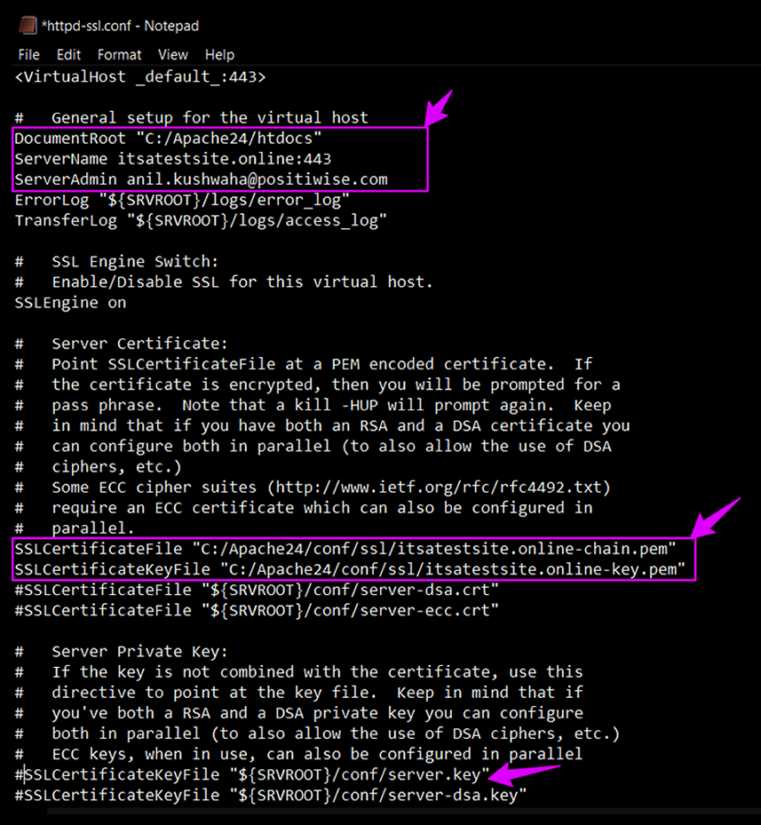 Configure Apache HTTPS VirtualHost