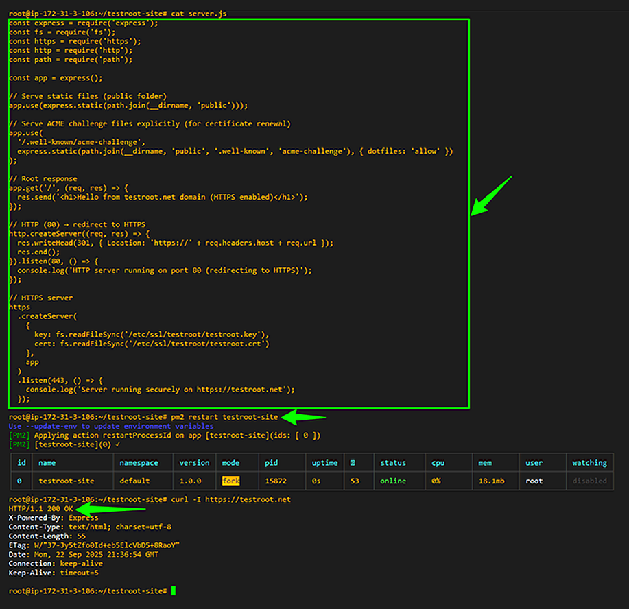 Demonstrating the issue-HTTP remains active with status 200