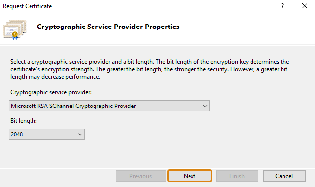 Step 4 CSR Generation using IIS 10