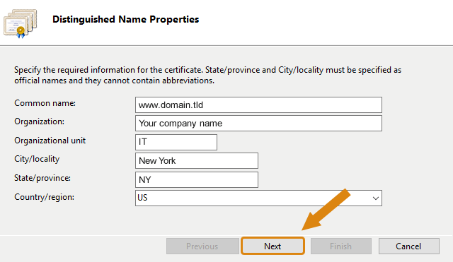 Step 3 CSR Generation using IIS7